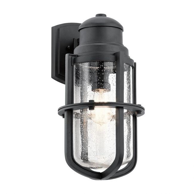 Seeded Nautical Wall Light in a Black Finish Seeded Nautical Wall Light in a Black Finish