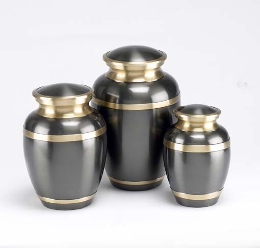 Silver and Gold Memorial Urn Silver and Gold Memorial Urn