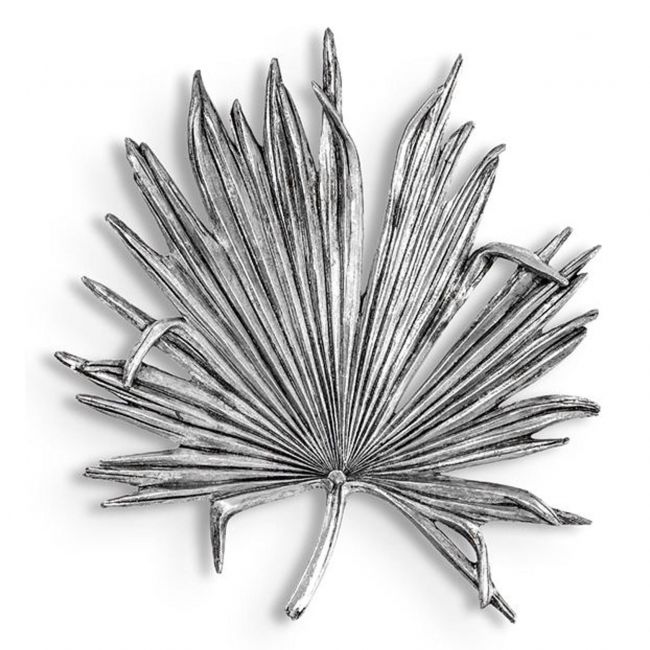 Palm Leaf Wall Art in a Silver Finish Palm Leaf Wall Art in a Silver Finish