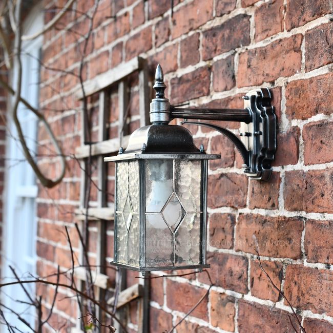 Silver Top Fix Hanging Wall Lantern in Situ Silver Top Fix Hanging Wall Lantern in Situ