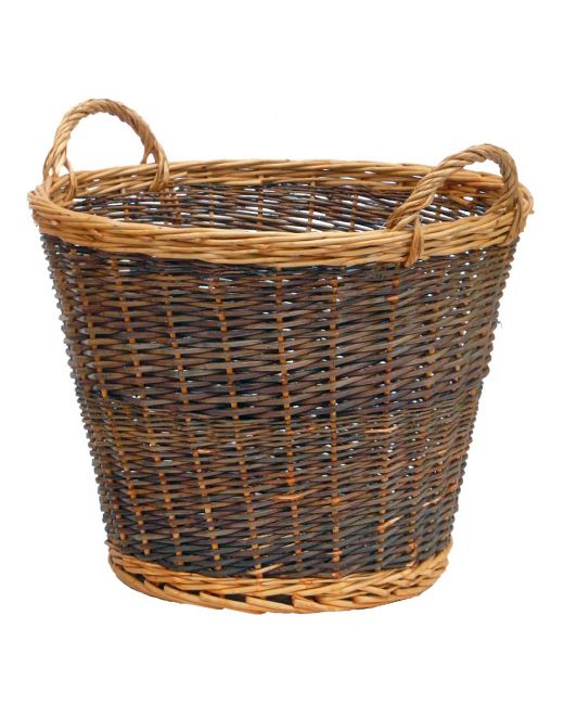 Small Mixed Tone Traditional Log Basket