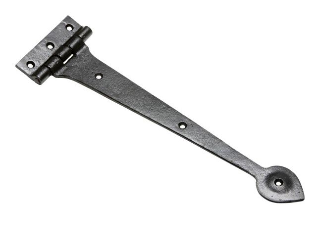 Smooth Black Wrought Iron Tee Hinge Pair Smooth Black Wrought Iron Tee Hinge Pair