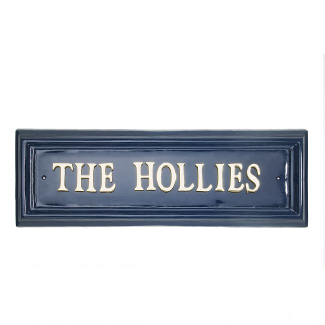 Blue Rectangular House Name Signs Blue Rectangular House Name Signs