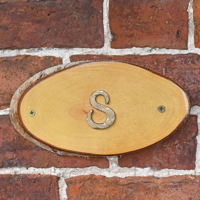 Natural Hard Wood Rustic House Number Sign - 8 Natural Hard Wood Rustic House Number Sign - 8