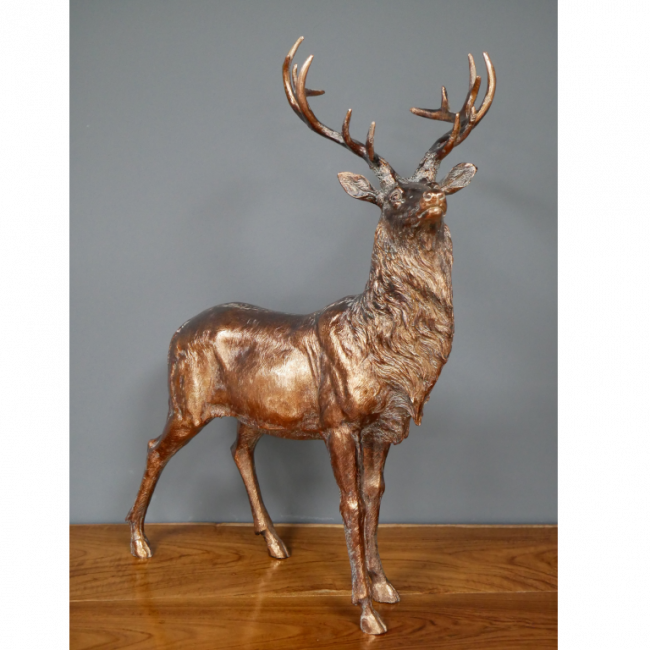 Antique Bronze Stag Sculpture