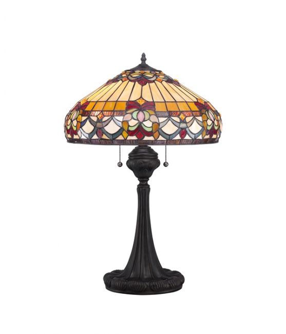 "Caverfiled House" Stained Glass Dome Table Light