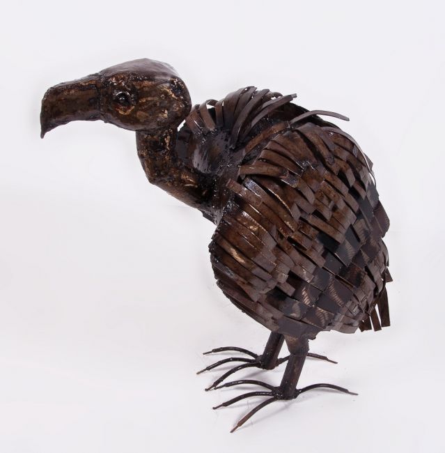 "Kendrick Falls" Standing Vulture Garden Sculpture