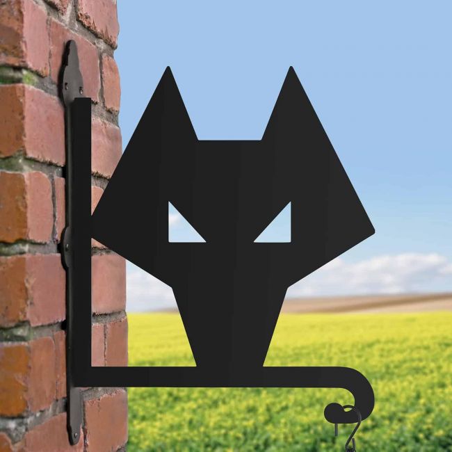 Steel "Wolves" Club Crest Hanging Basket Bracket
