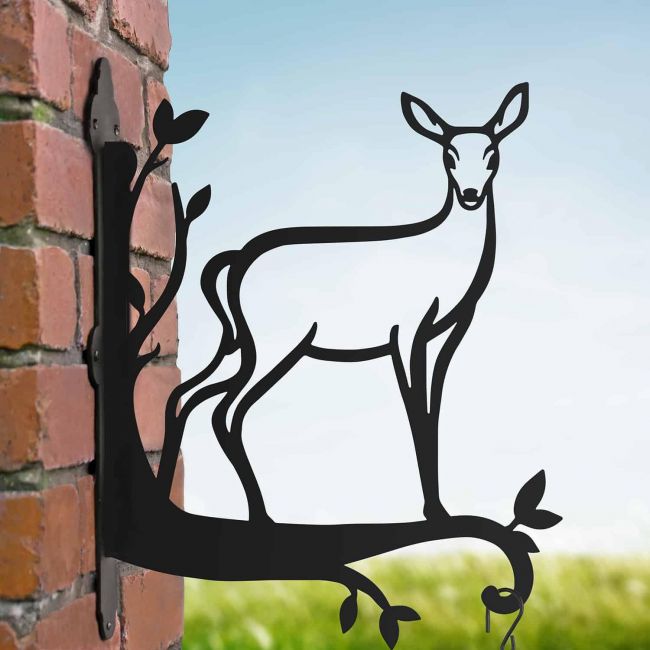 Steel Contemporary Doe Hanging Basket Bracket