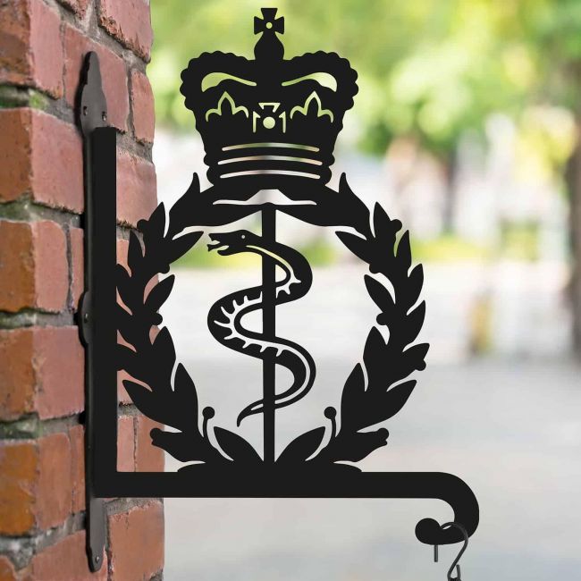 Steel Royal Army Medical Corps Hanging Basket Bracket