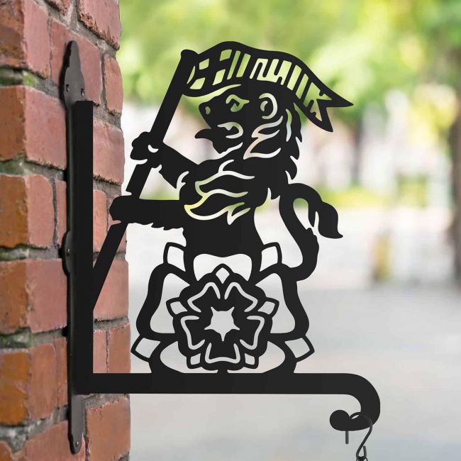 Steel Royal Yorkshire Regiment Hanging Basket Bracket Steel Royal Yorkshire Regiment Hanging Basket Bracket