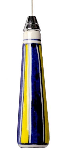 “Stripey Morning” Ceramic Light Pull