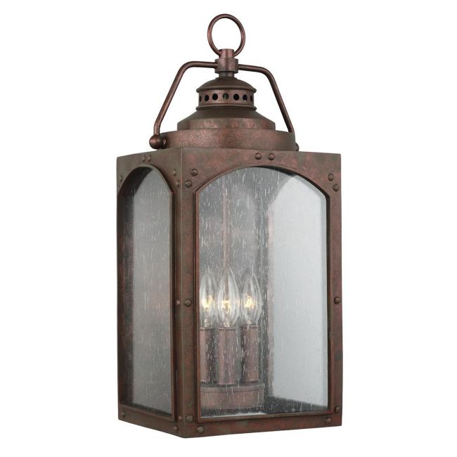 "The Miners" Wall Light in a Copper Oxide Finish