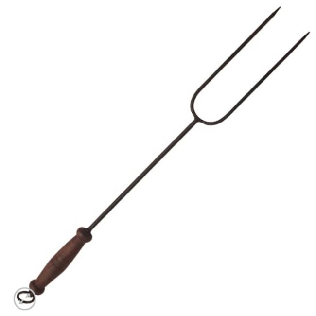 Toasting fork with wooden handle Toasting fork with wooden handle