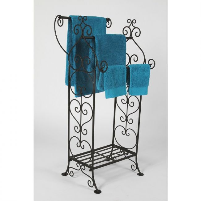 Delphi Hearts Towel Rail Stand With Hearts