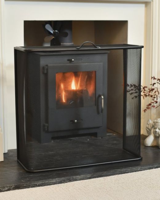 Traditional Black "Highgrove" Fire Guard Main