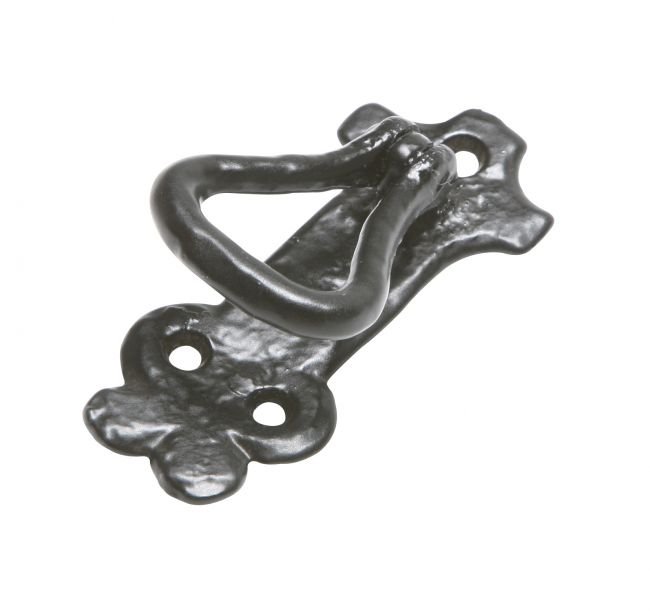 Traditional Black Iron Drop Cabinet Looped Pull Handle Traditional Black Iron Drop Cabinet Looped Pull Handle