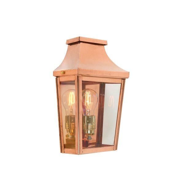 Traditional Copper "Harrow" Curved Victorian Half Wall Lantern Traditional Copper "Harrow" Curved Victorian Half Wall Lantern
