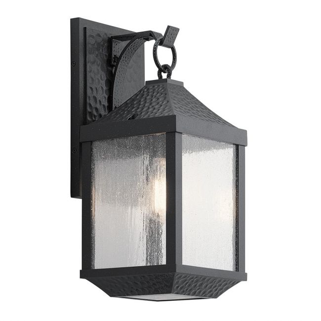 Traditional Wall Light in a Distressed Black Finish