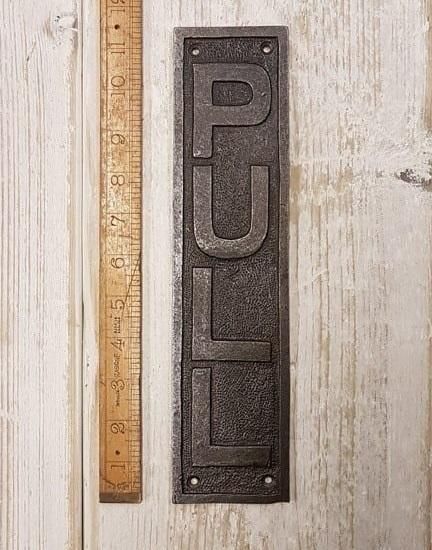 Pull Antique Iron Finger Plate Pull Antique Iron Finger Plate