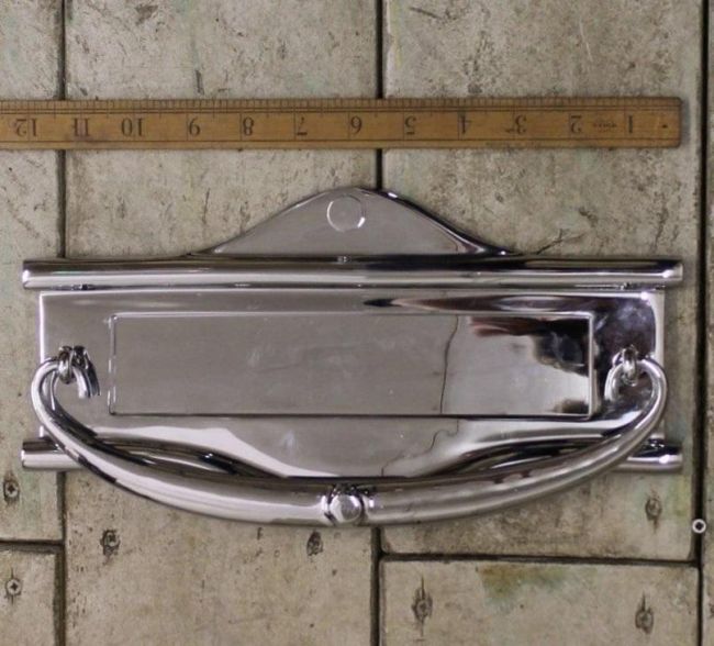 Bright Chrome Letter Plate & Knocker Bright Chrome Letter Plate & Knocker