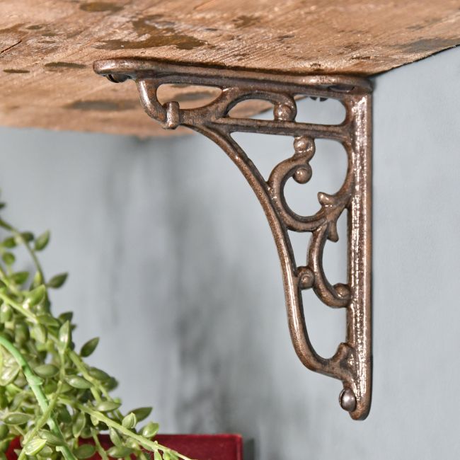 Antique Iron "Vines" Wall Bracket 15 x 15cm Antique Iron "Vines" Wall Bracket 15 x 15cm