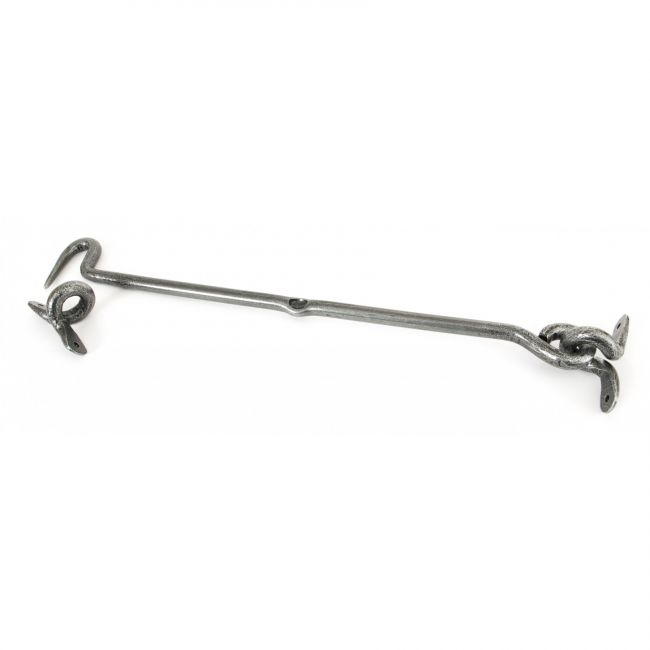 Forged Iron Cabin Hook Pewter 18"
