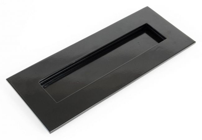 Small Cast Brass Traditional Letter Plate- Black Small Cast Brass Traditional Letter Plate- Black