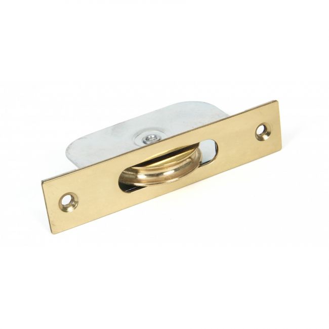 Sash Pulley - 75KG Polished Brass 