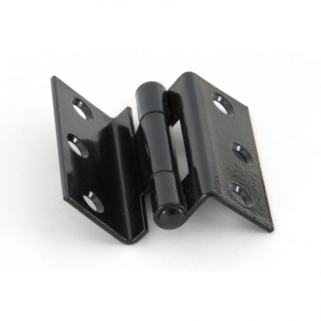 A Pair of Stormproof Hinges in Three Finishes