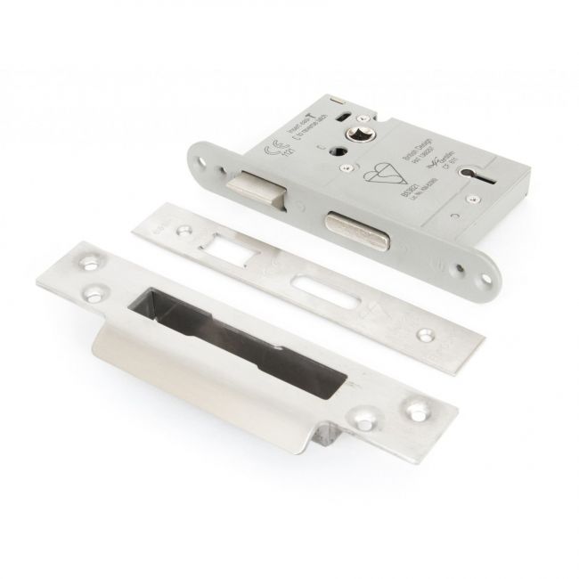Satin Stainless Steel 5 Lever Heavy Duty BS Sash Lock - 3" Satin Stainless Steel 5 Lever Heavy Duty BS Sash Lock - 3"