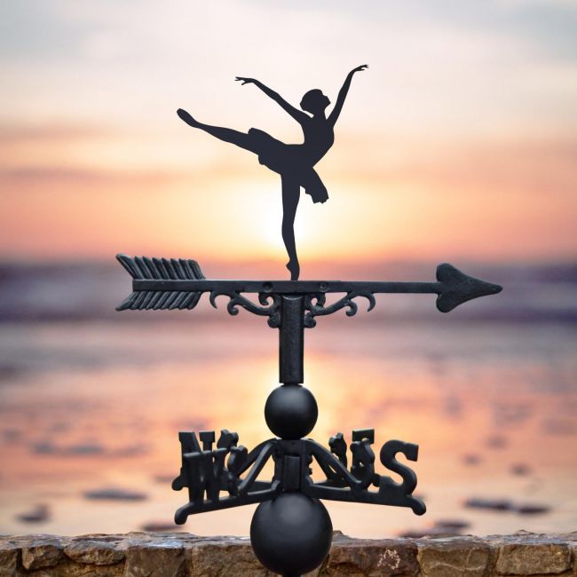 Ballerina Weathervane in Garden