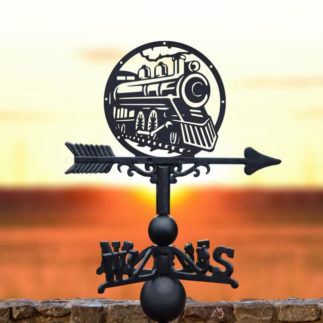 Beautiful Steam Train Weathervane in garden Beautiful Steam Train Weathervane in garden