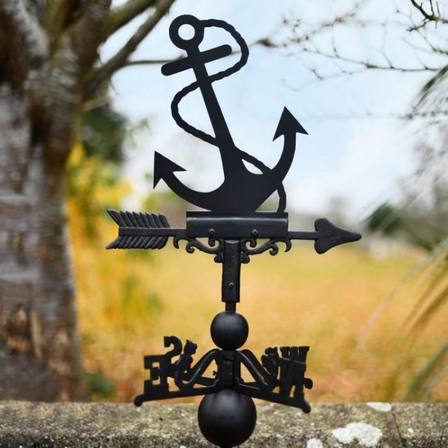 Anchor Weathervane in Situ on a House Anchor Weathervane in Situ on a House
