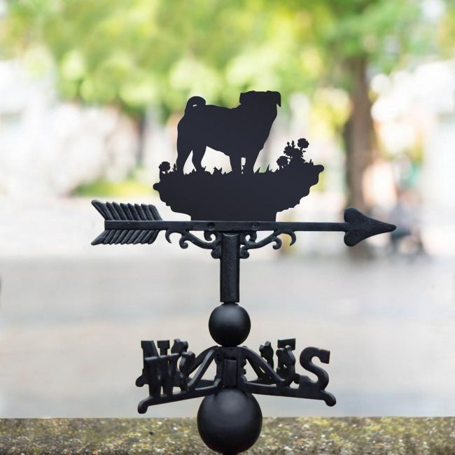Pug Cast Iron Weathervane
