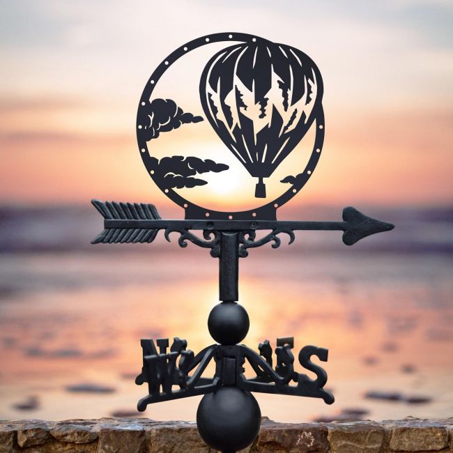 Weathervane with Hot Air Balloon Design 