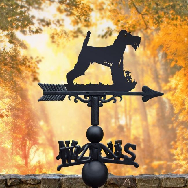 Wire Fox Terrier Weathervane in Black 