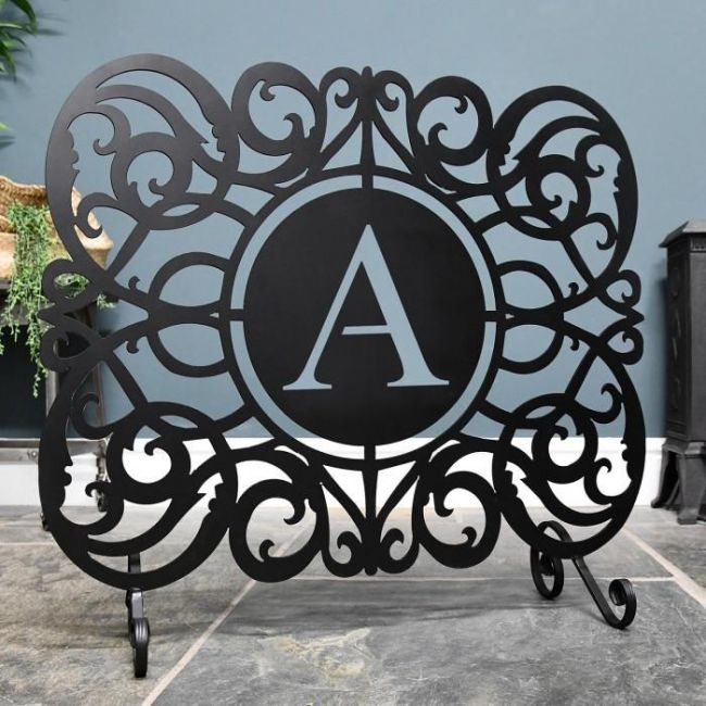 Monogram Fireguard in the Letter A Monogram Fireguard in the Letter A