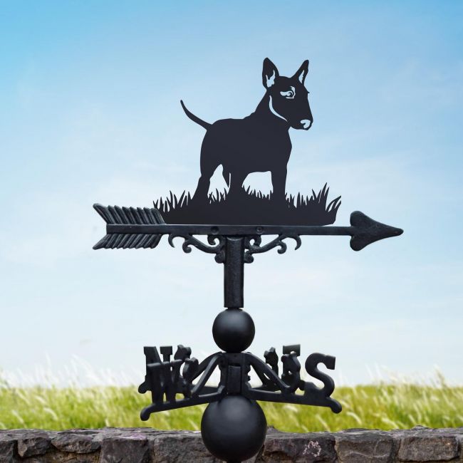 Black English Bull Terrier Weathervane 