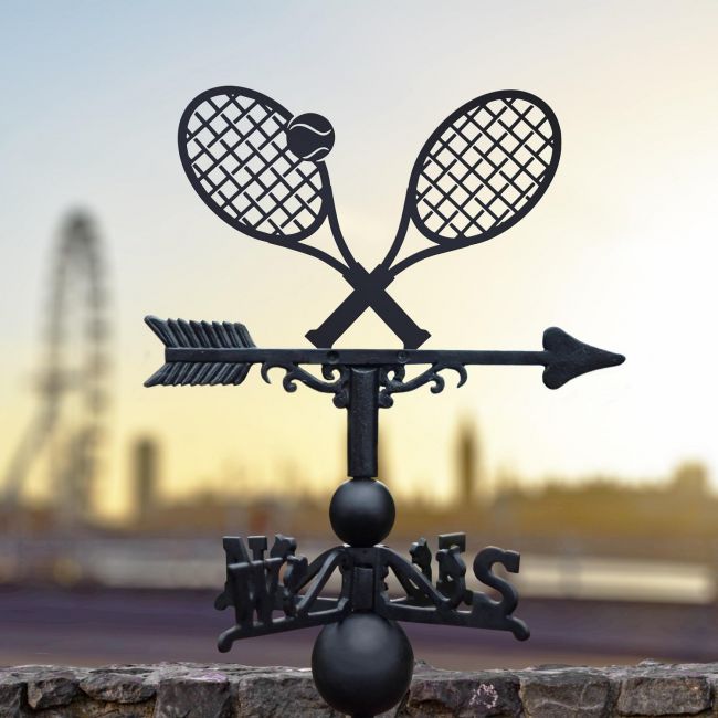 Tennis Rackets Weathervane in Black Tennis Rackets Weathervane in Black