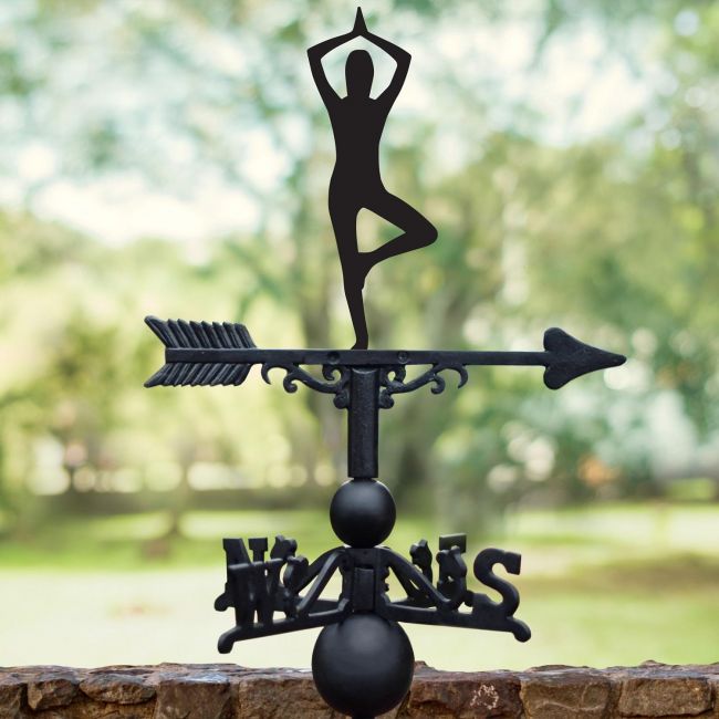 Weathervane with Yoga Tree Pose Weathervane with Yoga Tree Pose