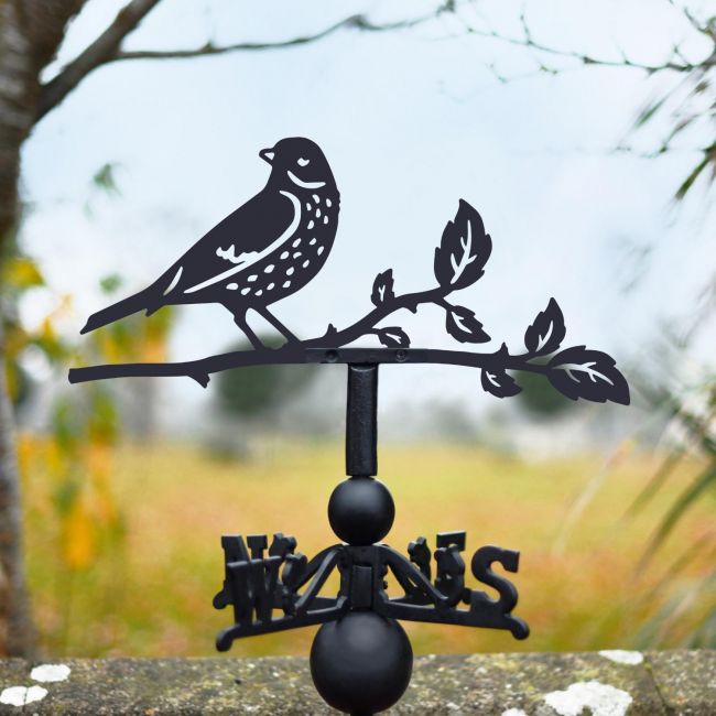 Thrush Steel and Cast Iron Weathervane Thrush Steel and Cast Iron Weathervane