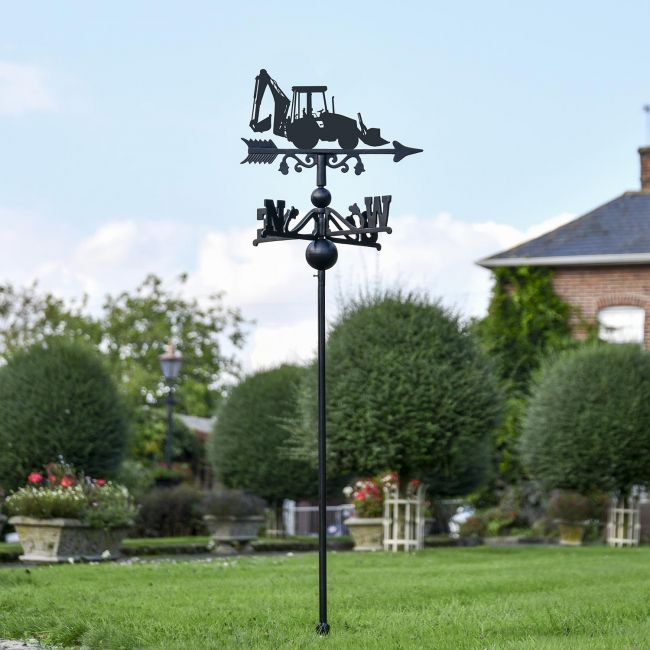 Construction Digger Free Standing Weathervane in Use Outdoors Construction Digger Free Standing Weathervane in Use Outdoors