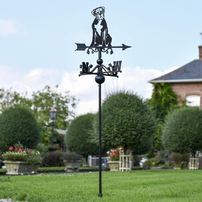Boxer Dog Free Standing Weathervane Boxer Dog Free Standing Weathervane