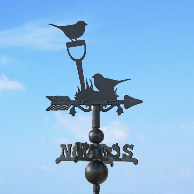Pair of Robins on Mini Weathervane Pair of Robins on Mini Weathervane