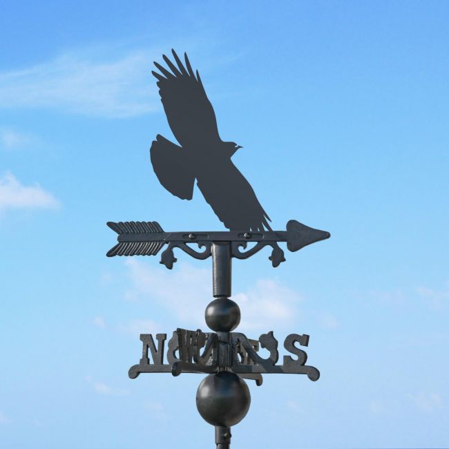 Cornish Chough on Mini Weathervane Cornish Chough on Mini Weathervane