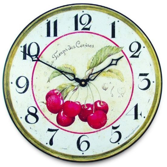 Traditional Cherries Design Wall Clock