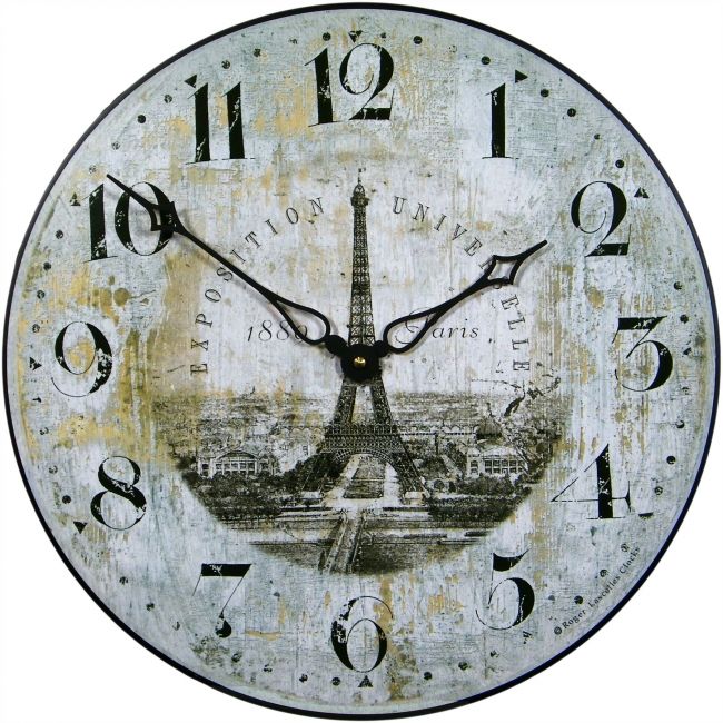1889 Paris - Eiffel Tower" Wall Clock
