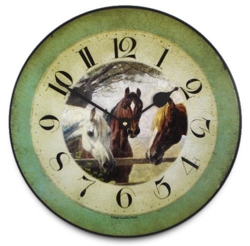 Classic Horse Themed Wall Clock 