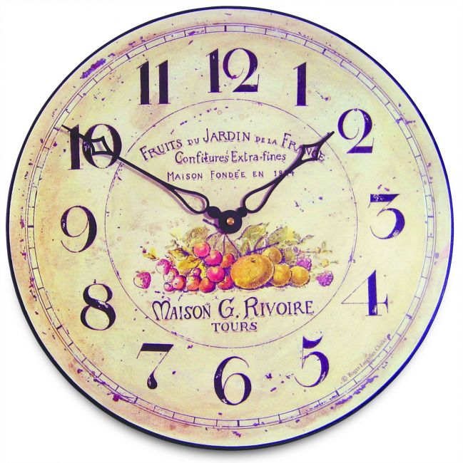 Rustic "Fruits du Jardin" Wall Clock